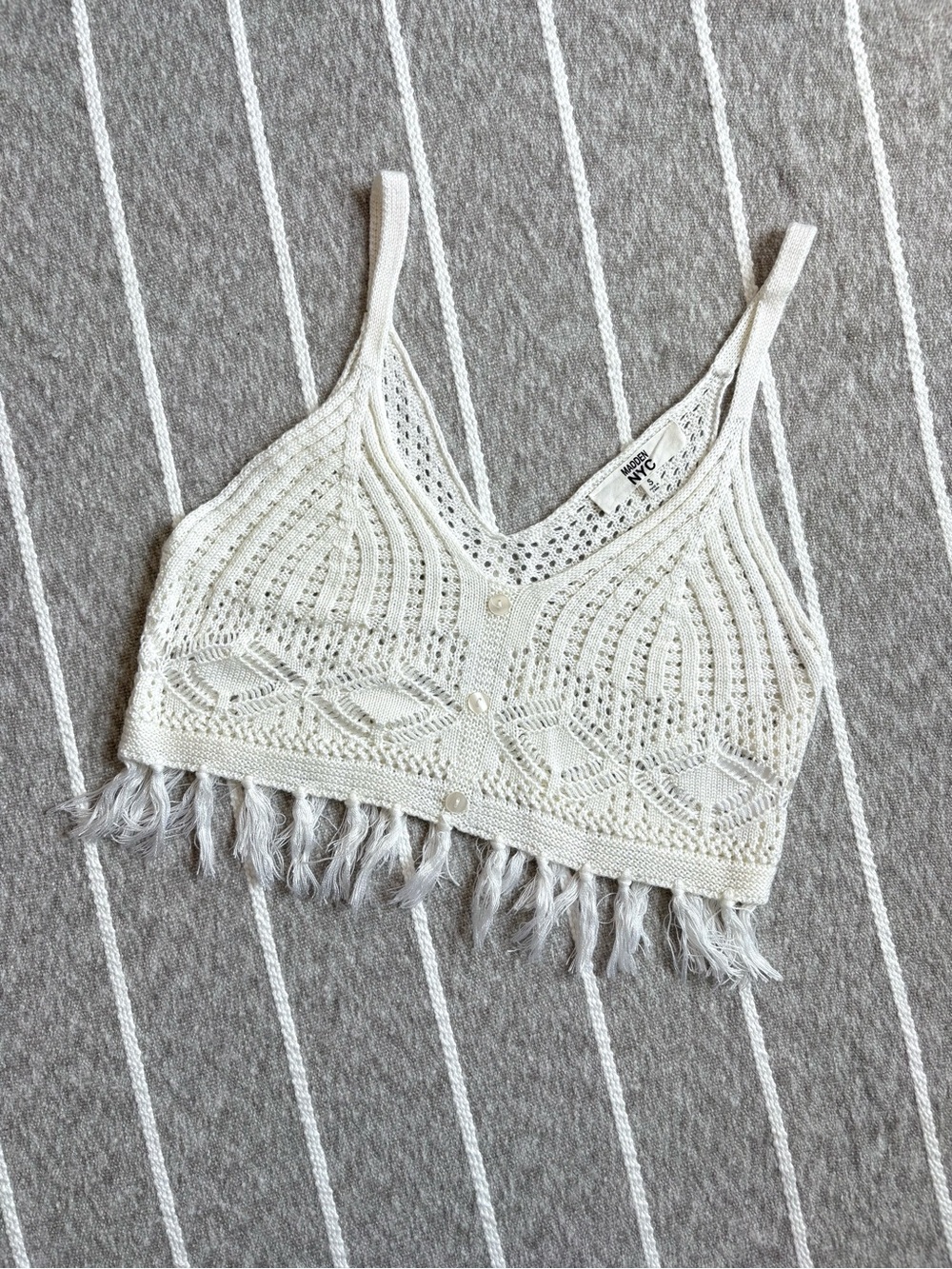 Steve Madden Crochet Fringe Festival Crop Top